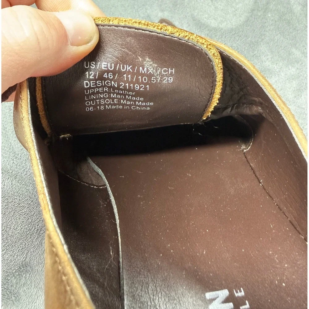 Kenneth Cole Reaction Shoes Mens‎ Size 12 Derby Cap Toe Dress Oxfords Leather